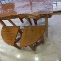 میز وصندلی باچوب راش وروستیک یکجا بفروش می رسد.