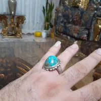 انگشتر فیروزه سنگ و رکاب قدیمی نیشابور|جواهرات|فردیس, فردیس|دیوار