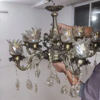 لوستر برنز 5شاخه تمیز و سالم
