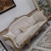 مبل کلاسیک ۷نفره چوب راش همراه جلو مبلی