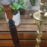 قلیون برنجی سه قپه و چوب سرخ