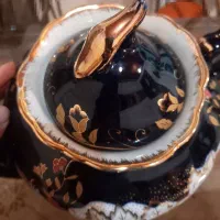 قوری سرمه ای لاجوردی طلاکوب|قوری، کتری، قهوهساز دستی|تالش, هشتپر|دیوار