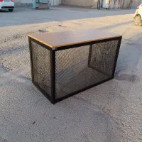 میز کار با دیواره توری اکسپندد متال