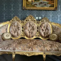 مبل استیل ۸ نفره و میز ناهارخوری خوری ۸ نفره