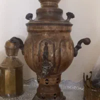 سماور برنجی ساخت بروجرد ذغالی یک لیتر