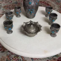 دکوری مرصع  قدیمی و قندان مسی|کلکسیون اشیاء عتیقه|لاهیجان, انقلاب|دیوار