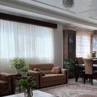 پرده دوخته شده به همراه گیره و میله پرده 4 پنجره