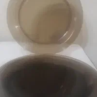 بشقاب پیرکس رنگ دودی فرانسوی