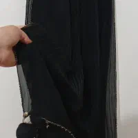 شال مشکی و شلوار دمپا مشکی سایز ۴۸ ۵۰