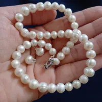 گردنبند و گوشواره مروارید اصلی