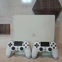 ps4اسلیم یک ترا دو دسته اصلی سفید
