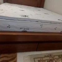 تختخواب دو نفره چوبی ، تشک طبی اصل رویال