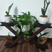 طبقه ی گلدان کار چوب