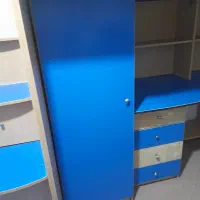 تخت طبقه دوم همراه با کمد و میز تحریر