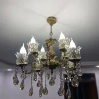 دو عدد لوستر برنز 8 شاخه