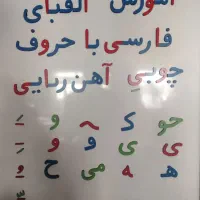 حروف اموزشی الفبای فارسی( چوبی اهنربایی،جنس خوب)