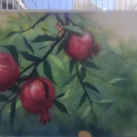 یک نفر نیمه ماهر دردیوار نویسی ونقاشی