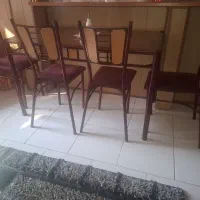 میزناهار خوری فلزی ۶ نفرع ظریف تمیز و شیک