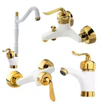 ست شیرالات سفید طلایی قاجاری