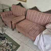 مبلمان راحتی چوب گردو