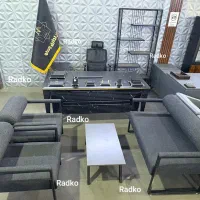 مبلمان اداری مبلمان مدرن/پست گرد /میز طلا
