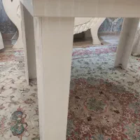 میز ناهار خوری ۴نفره بزرگ هایگلاس سفید|میز و صندلی غذاخوری|تبریز, |دیوار