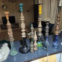قلیان چوبی قهوه خانه ای طعم دار و قدیمی