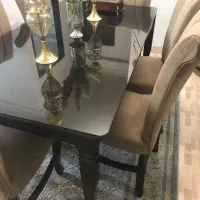 میز ناهار خوری ۶ نفره با شیشه