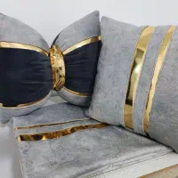 روبالشتی و کوسن مخمل طرح سلطنتی|رختخواب، بالش، پتو|مشهد, پنجتن|دیوار