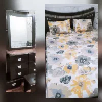 تخت خواب دونفره بدون تشک تمام چوبی