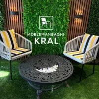 میز و صندلی کافه رستورانی باغی بافت ابریشمی کارینا