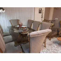 مبل استیل سلطنتی ۹ نفره با ناهار خوری ۸ نفره|مبلمان خانگی و میز عسلی|قائمشهر, |دیوار