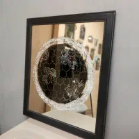 آینه آنتیک،  با طرح پارچه مخمل زیبا