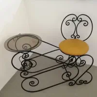 میز تلفن فرفروژه فلزی