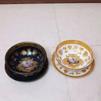 کاسه و بشقاب چینی طرح درباری لیلی مجنون