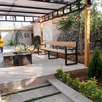 محوطه سازی مدرن سازه لوازم پارکی الاچیق وروشنایی