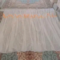 پرده توری و حریر،کاملا سالم و تمیز|پرده، رانر، رومیزی|قدس, شهر‌قدس|دیوار