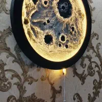 تابلو ماه نورانی مدرن چراغ دارسایز۵۰