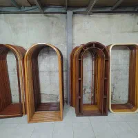 آینه قدی چوبی مدل گنبدی و پنجره‌ای / فریم چوب روس