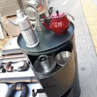 بخاری هیزمی چوبی فردار دوطبقه گرد بزرگ 15نفتی