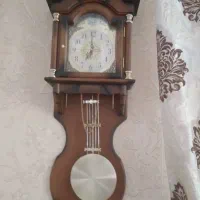 لوستر چوبی سه لامپه ساعت دیواری گل وگلدان|لوستر و چراغ آویز|اردبیل, |دیوار