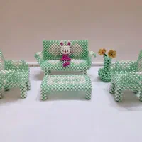 دکوری مبل مرواریدبافی.بسیار زیبا