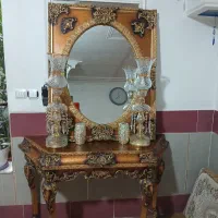 اینه وشمعدان چوبی در حد نو قیمت دو میلیون