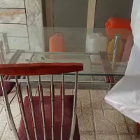 میز ناهار خوری فلزی ۴ نفره