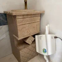 روشویی سنگی با شیر