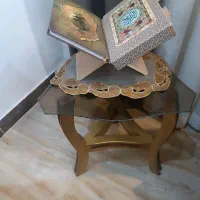 مبل 7 نفره سلطنتی رنگ چوب ورق طلا|مبلمان خانگی و میز عسلی|الوند, |دیوار