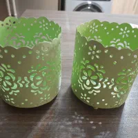 دو عدد شمعدان فلزی آلمانی