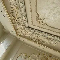 نقاشی ساختمان، پتینه و ورق طلا، رنگ گچ بری|تابلو، نقاشی، عکس|سیرجان, |دیوار