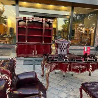 مبلمان اداری کلاسیک میزمدیریتی کوروش و‌مبل طلاکوب|دفتر کار|تهران, شهرک شریفی|دیوار