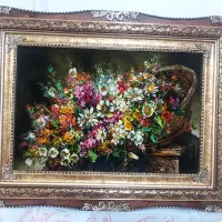 تابلو گل آتا کد 31 دستبافت و ابریشم دار|تابلو فرش|تبریز, |دیوار